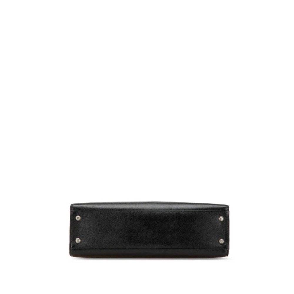 Burberry Black Textured Handbag - Picture 3 of 11